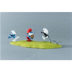 Smurf Statue Resin: the Black Smurf Hunting (Fariboles ATAXFAR001)