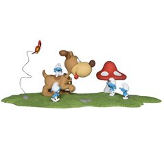 Smurf Statue Resin: the Puppy Szene (Fariboles PUPZED)