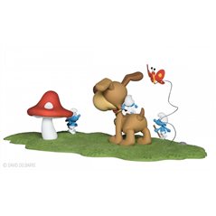 Smurf Statue Resin: the Puppy Szene (Fariboles PUPZED)