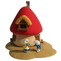 Smurf Statue Resin: Smurfette House with two figurines (Fariboles MA1)