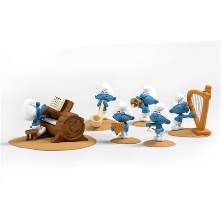 Smurfs Statue Resin: Collectible Scene The Smurfs Orchestra Part 3 (Fariboles ORC3) 