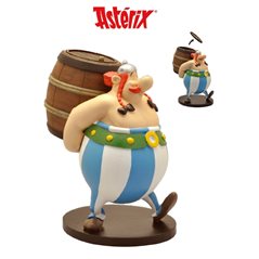 Asterix Resin Statue: Obelix with his barrel (Plastoy 00134)