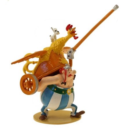Asterix & Obelix Figur: Metallfiguren Szene Obelix mit Streitwagen aus Asterix in Italien (Pixi 2361)