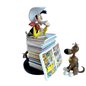 Lucky Luke Statue Resin: Luke & Rantanplan with a stack of comics (Platoy 0391)