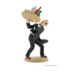 Tintin Collectible Comic Statue resin: Butler Nestor with tray (Moulinsart 42189)