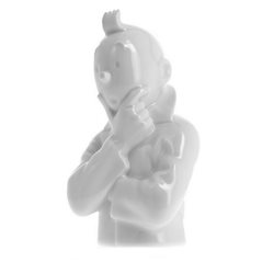 Tintin Statue: Porcelain-Bust Tintin, brillant (Moulinsart 44211)