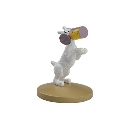 Tintin Collectible Comic Statue resin: Snowy with crab tin, 6 cm (Moulinsart 42199)