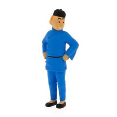Tintin Figurine: Tintin Blue Lotus, 8,5cm (Moulinsart 42453)