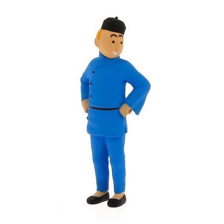 Tintin Figurine: Tintin Blue Lotus, 8,5cm (Moulinsart 42453)