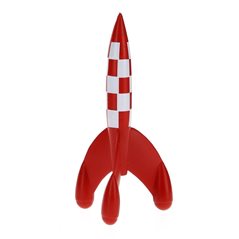 Tim & Struppi Figur Rakete 17cm ✅ Tintin Statues Rocket ➤ Moulinsart 42615 