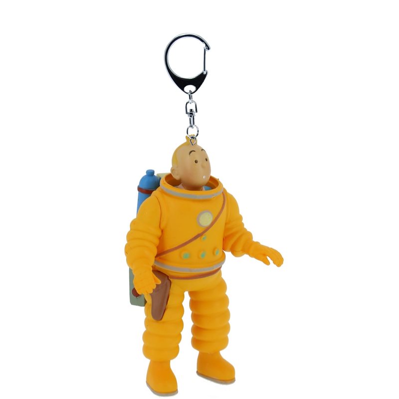 Tintin Keychain: Tintin in astronaut space suit, 8 cm (Moulinsart)