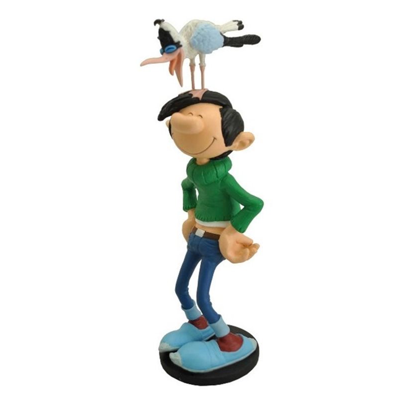 Gaston Lagaffe Statue Resin: Gaston with seagull (Plastoy 312)