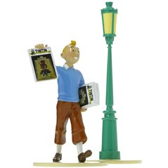 Figurine Ensemble Tintin with Street Lamp