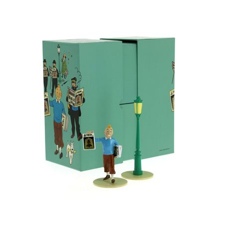 Figurine Ensemble Tintin with Street Lamp