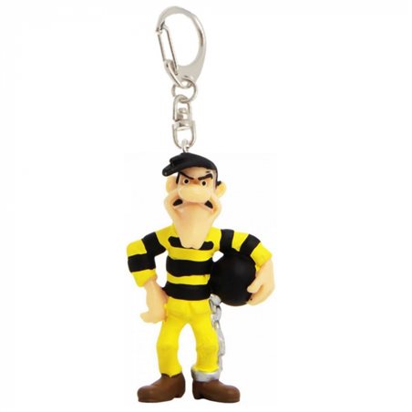 Lucky Luke Keychain: Jack Dalton with ball as a prisoner (Plastoy 63214)