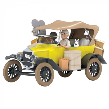 Tim und Struppi Automodell: Der gelbe Ford T Nº71 1/24 (Moulinsart 29971)