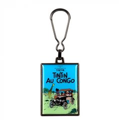 Tim und Struppi Schlüsselanhänger: Tintin au Congo, metall 6cm (Moulinsart 42519)
