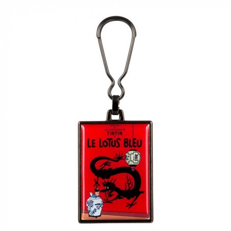 Tintin Keychain metal: Le Lotus bleu, 6cm (Moulinsart 42525)