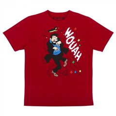 Tintin T-Shirt Haddock Wouah in Red, Size S-XL (Moulinsart 895) 