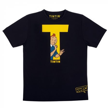 Tim und Struppi T-Shirt T in Schwarz, Größe S bis XL
