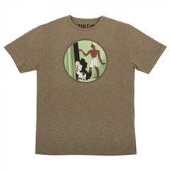 Tintin T-Shirt Cigars of the Pharaoh in Khaki, Size S-XL (Moulinsart 898) 