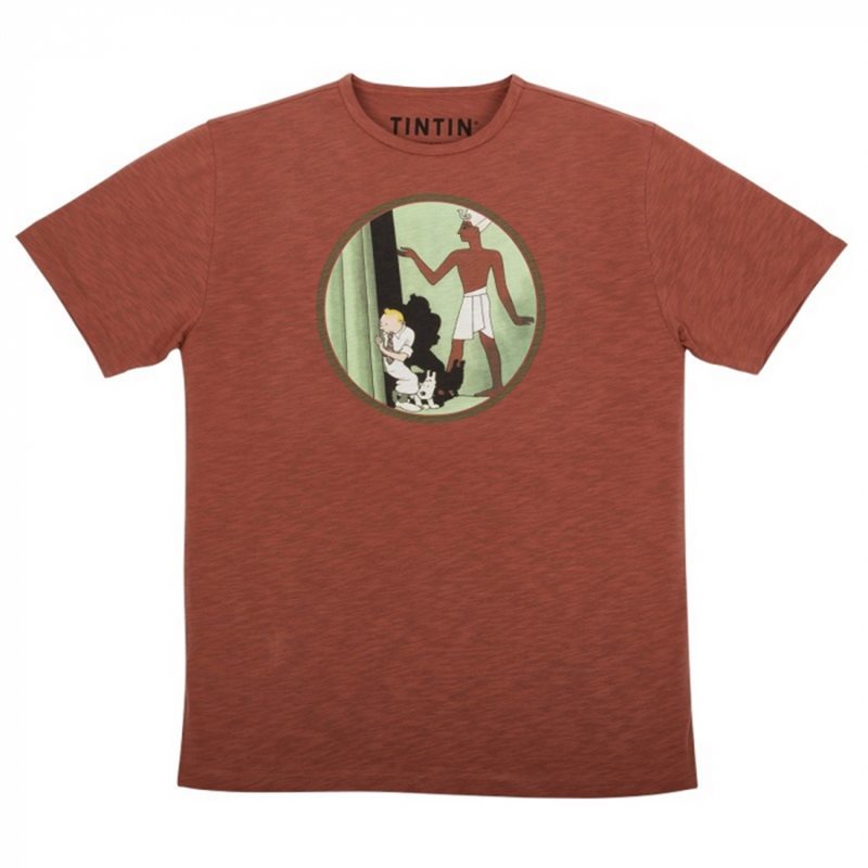 Tintin T-Shirt Cigars of the Pharaoh in rust red, Size S-XL (Moulinsart 899) 