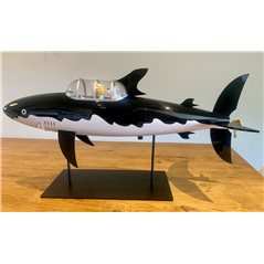 Tintin Statue Resin: Tintin and Snowy in the Submarine Shark, 77 cm (Moulinsart 40029)