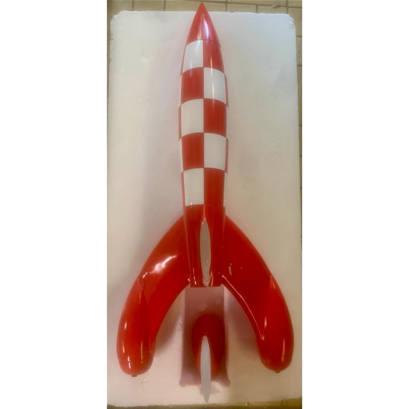 Tintin Statue Resin: Lunar Rocket, 90 cm Handpainted (Moulinsart 46993) Tintin Statue Resin: Lunar Rocket, 90 cm Handpainted (Moulinsart 46993)