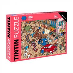 Tim und Struppi Puzzle: Unfall-Szene, 1000 Teile + Poster (Moulinsart 81554)