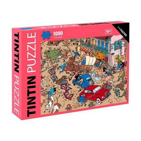 Tim und Struppi Puzzle: Unfall-Szene, 1000 Teile + Poster (Moulinsart 81554)