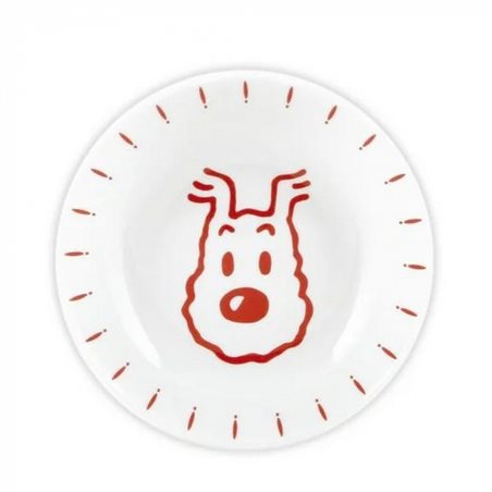 Tintin deep plate Snowy, 20,5 cm (Moulinsart 47319)
