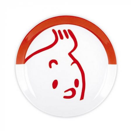 Tintin deep plate Snowy, 20,5 cm (Moulinsart 47319)