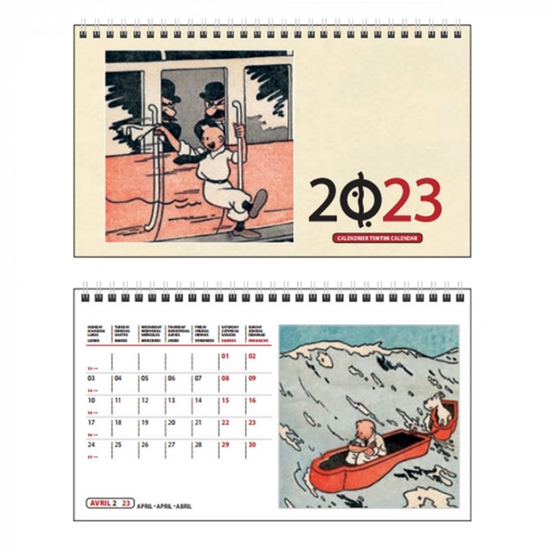 Tim und Struppi Kalender: Tischkalender 2023, 15x21 cm (Moulinsart 24458)