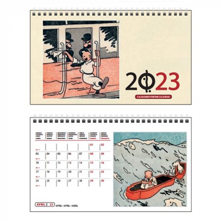 Tintin Desktop Calendar 2022, 15x21cm (Moulinsart 24451)