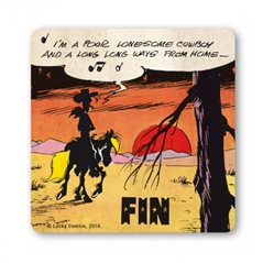 Lucky Luke Untersetzer: Luke Portrait, 10x10cm