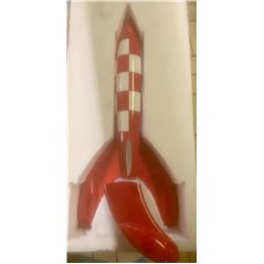 Tintin Statue Resin: Lunar Rocket, 90 cm Handpainted (Moulinsart 46993)