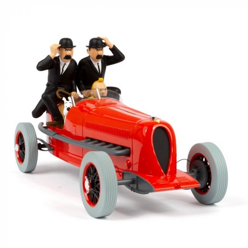 Tintin Statue Resin Car: The red Racing car  1/12 (Moulinsart 44504)