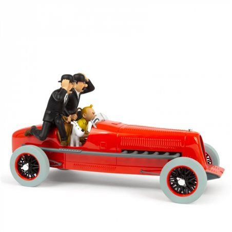 Tintin Statue Resin Car: The red Racing car  1/12 (Moulinsart 44504)