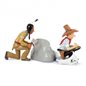 Tim & Struppi Metall Figur: Tim und Struppi mit dem Indianer (Moulinsart 29260)