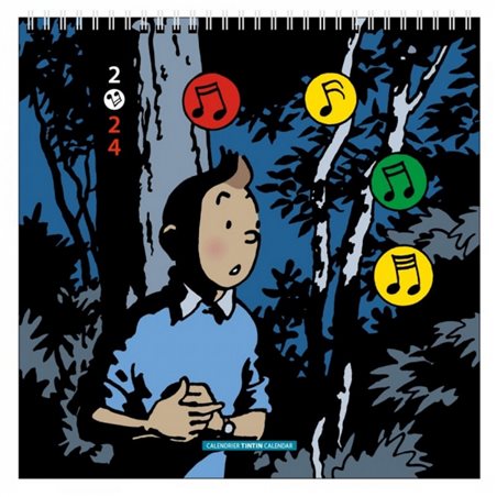Tintin Calendar 2024, German 30x30cm (Moulinsart 24464)