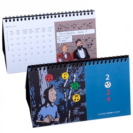 Tintin Desktop Calendar 2024, 15x21cm (Moulinsart 24465)