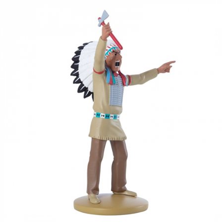 Tintin Collectible Comic Statue resin: Great American Indian Chief, 13 cm (Moulinsart 42249)