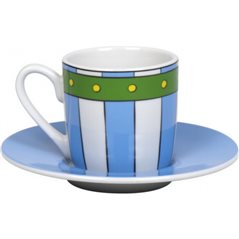 Asterix Mug Coffee & Tee: Obelix Espresso cup and saucer Set The Men`s belt (Set of 2) Könitz