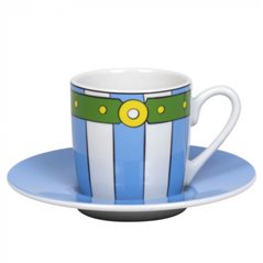 Asterix Mug Coffee & Tee: Obelix Espresso cup and saucer Set The Men`s belt (Set of 2) Könitz