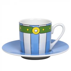 Asterix und Obelix Tasse Kaffe & Tee: The Men`s belt Espressotassen-Set mit 2 Tassen, Könitz