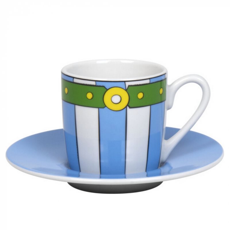 Asterix Mug Coffee & Tee: Obelix Espresso cup and saucer Set The Men`s belt (Set of 2) Könitz