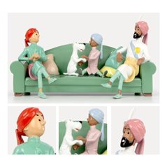 Tintin Figurine: Collectible Tintin and Snowy, the couch scene (Moulinsart 29263)