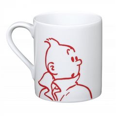 Tim und Struppi Tasse: Tim Portrait Porzellan Tasse für Kaffe & Tee (Moulinsart 47977)