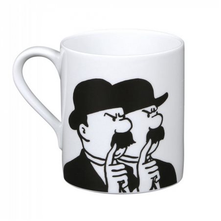 Tintin Mugs: Porcelain mug Thomson and Thompson Portrait (Moulinsart 47981)