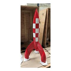 Tintin Statue Resin: Lunar Rocket, 150 cm (Moulinsart 46999)